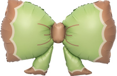 Шар (37"/94 см) Фигура, Бант, Зеленый, Сатин, 1 шт. в уп. (ОРР)