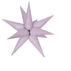 Шар 3D (26"/66 см) Звезда, Составная, Орхидея, 1 шт. в уп.